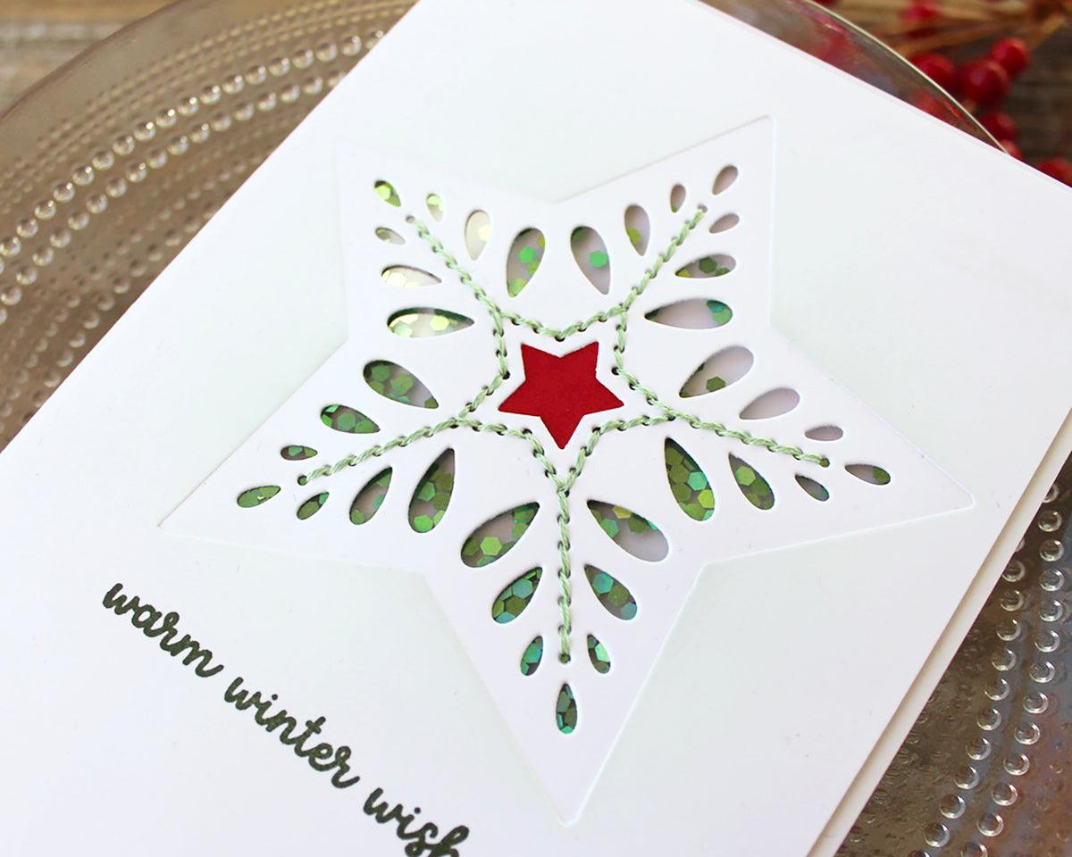 Folk Art Star Shaker Card Poshta Design