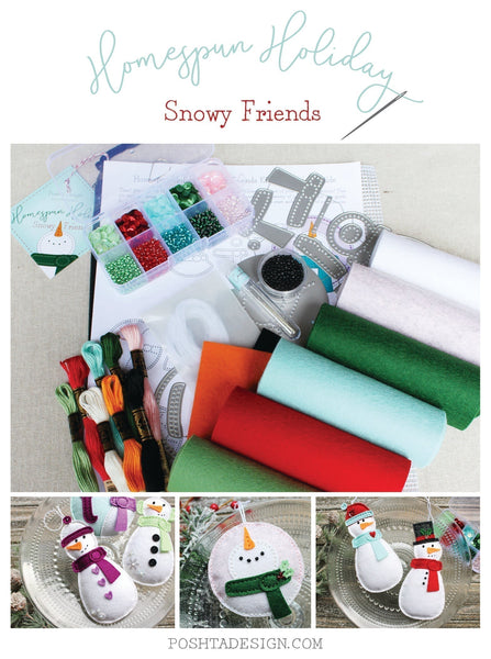 Introducing The Homespun Holiday: Snowy Friends Kit & In The Round Messages