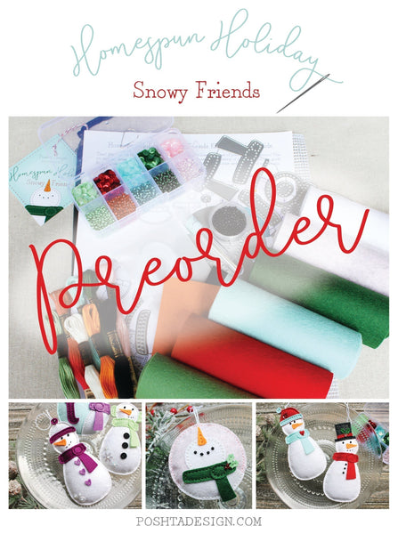 Homespun Holiday: Snowy Friends Kit PREORDER Now Available!