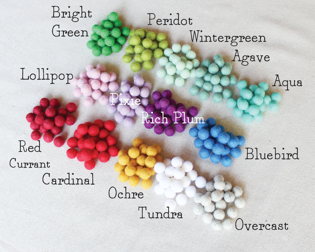1cm Wool Felt Balls