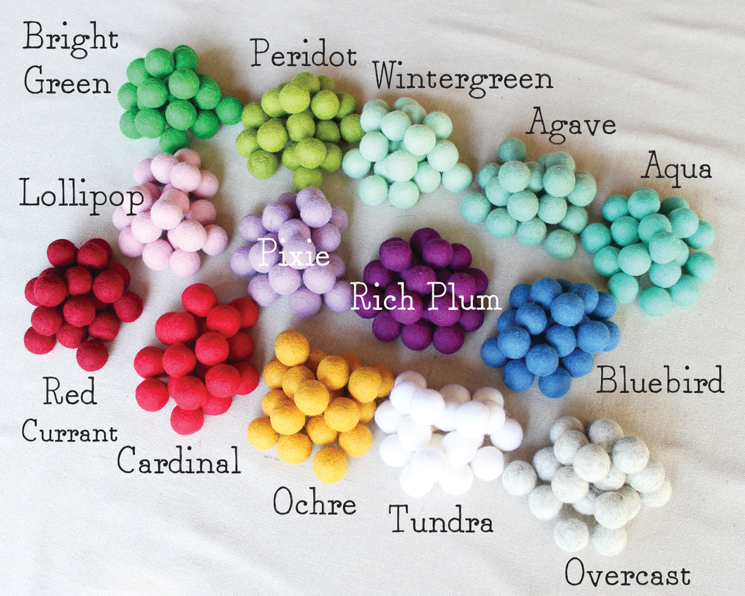 2.5cm Wool Felt Balls