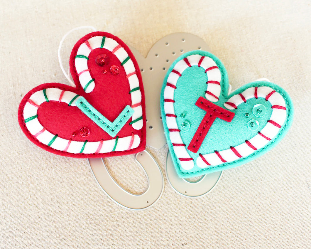 Candy Cane Heart Details Die