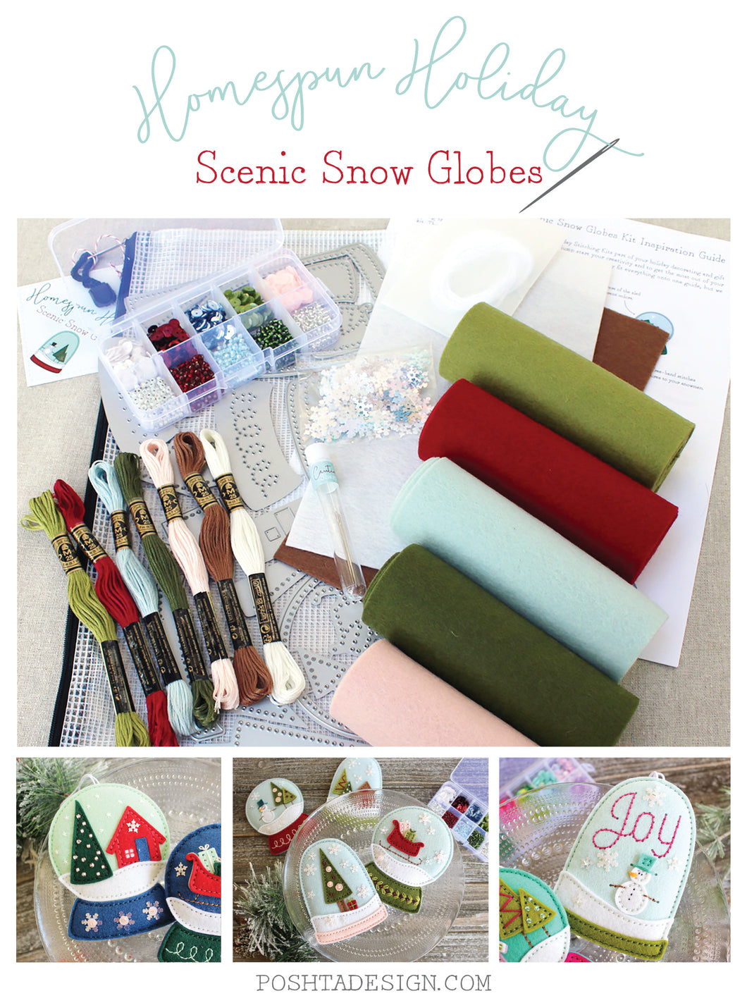 Homespun Holiday: Scenic Snow Globes Kit