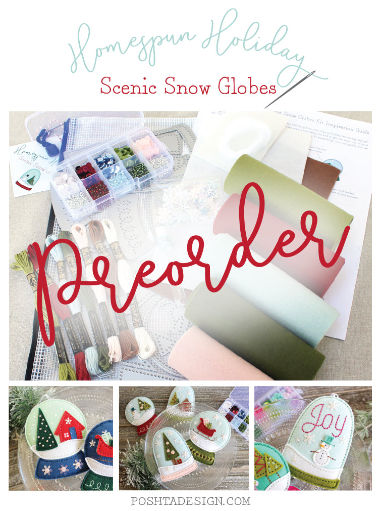 Homespun Holiday: Scenic Snow Globes Kit LIMITED TIME PREORDER